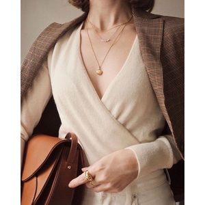Everlane Cashmere Wrap Sweater in Ivory